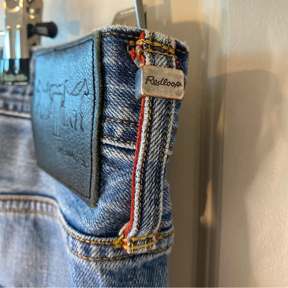 Redloop by Levi's Men's 5 Pocket Blue Jeans 36x34 Denim 100% Cotton Distressed